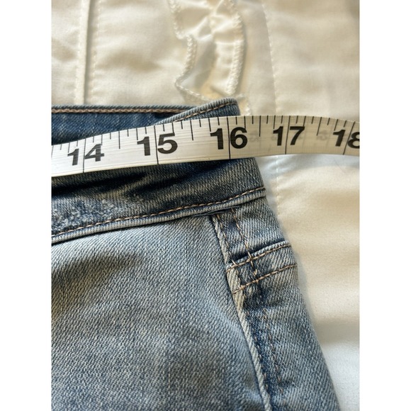 Kensie Jeans Light Wash Floral Embroidered Raw Hem Women's Jeans Size 8 29 - Picture 16 of 16